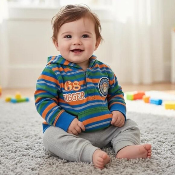 Disney Baby Stripe Star Player Tigger Hoodie 12 Months - Picture 13 of 13